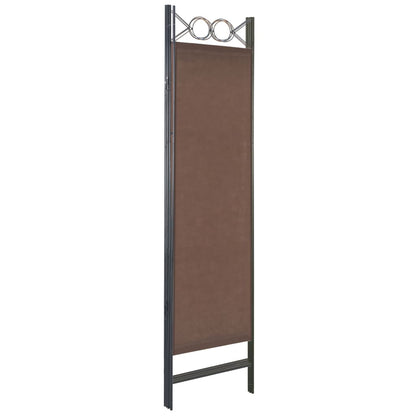 4-Panel Room Divider Brown - 160×180cm