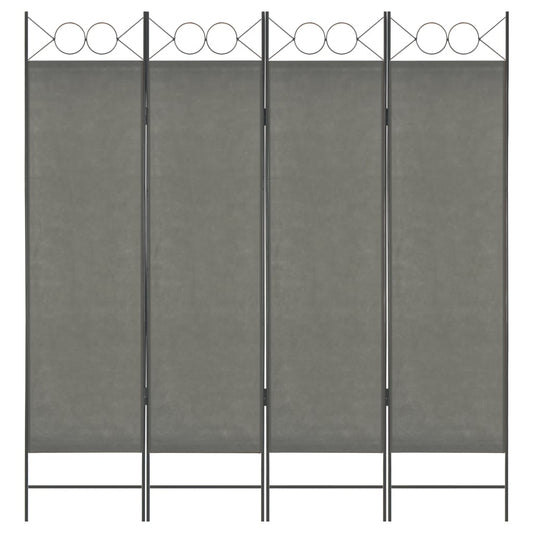4-Panel Room Divider Anthracite