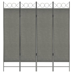 4-Panel Room Divider Anthracite
