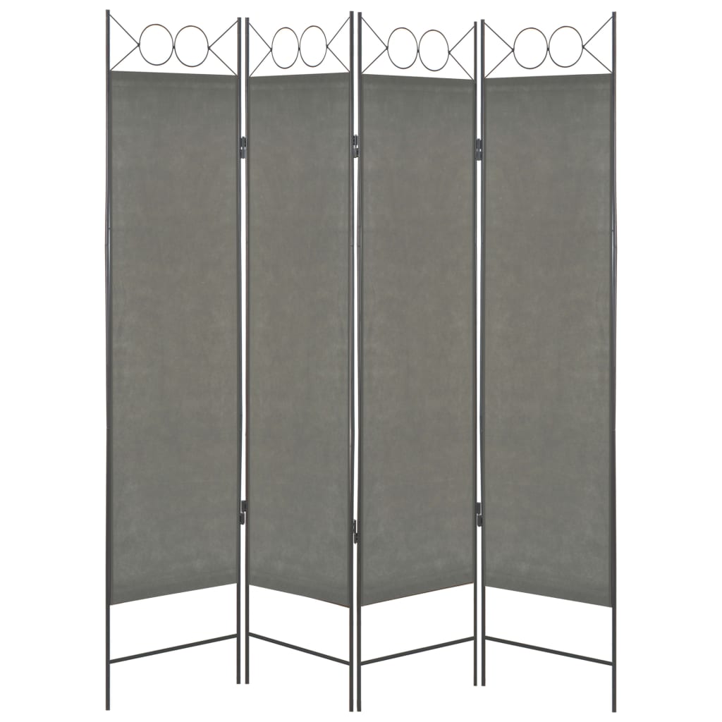 4-Panel Room Divider Anthracite