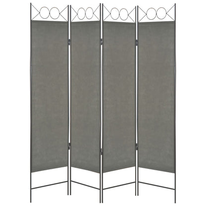 4-Panel Room Divider Anthracite