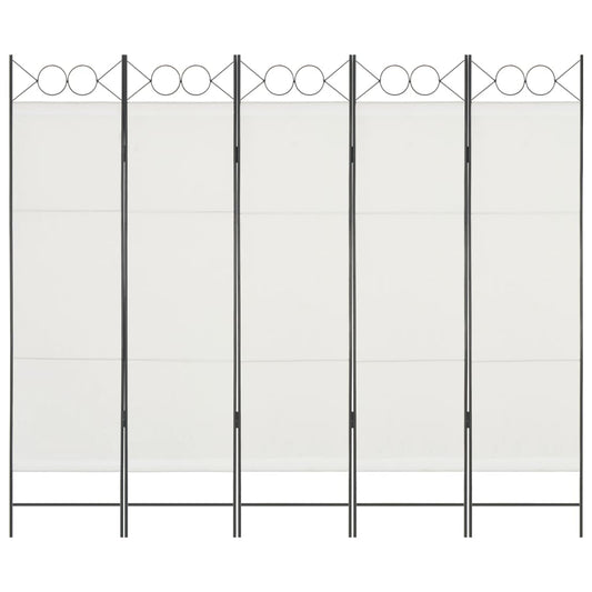5-Panel Room Divider White
