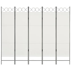 5-Panel Room Divider White