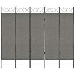 5-Panel Room Divider Anthracite