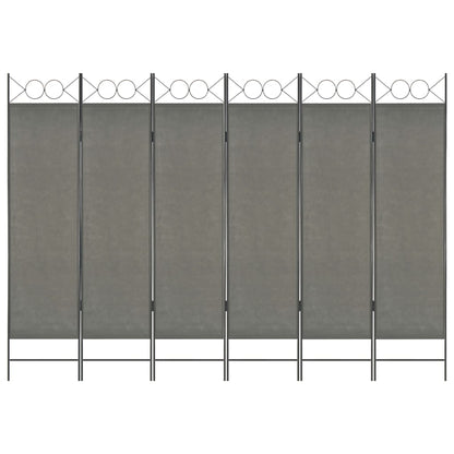 6-Panel Room Divider Anthracite - 240×180cm
