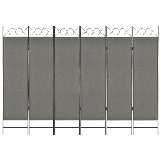 6-Panel Room Divider Anthracite