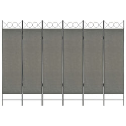 6-Panel Room Divider Anthracite