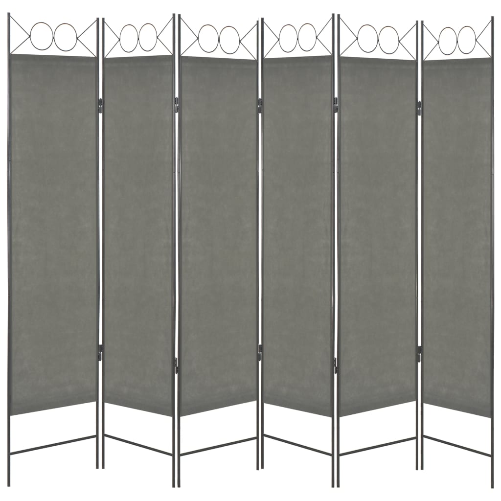 6-Panel Room Divider Anthracite - 240×180cm
