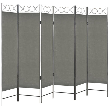 6-Panel Room Divider Anthracite - 240×180cm