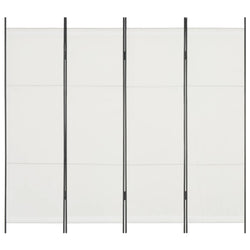 4-Panel Room Divider White