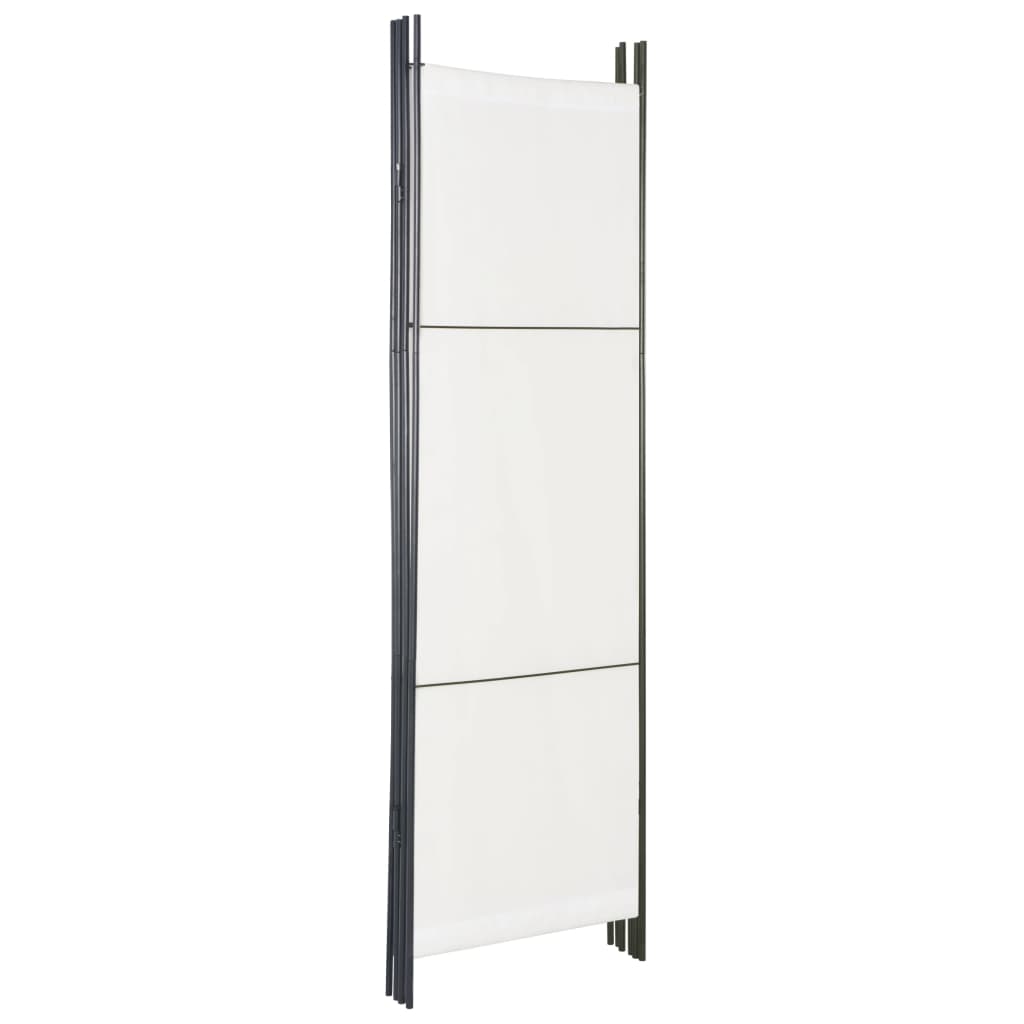 4-Panel Room Divider White - 200×180cm