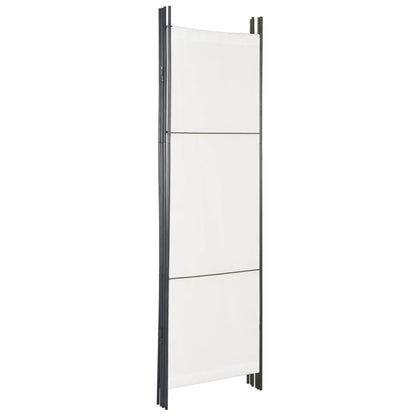 4-Panel Room Divider White - 200×180cm