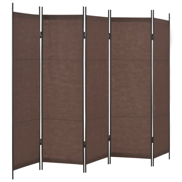  5-Panel Room Divider -Brown