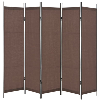 5-Panel Room Divider -Brown