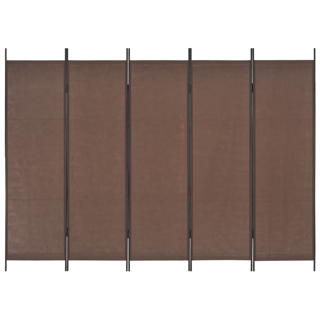 5-Panel Room Divider -Brown