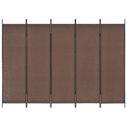 5-Panel Room Divider -Brown