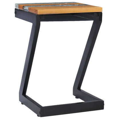 Coffee Table Solid Teak Wood and Polyresin - 30×30×50cm