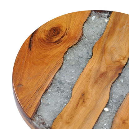 Coffee Table Solid Teak Wood and Polyresin - 40×45cm