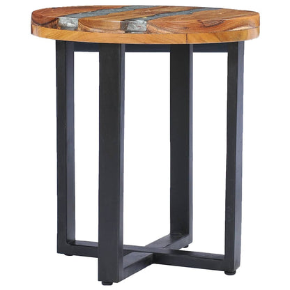 Coffee Table Solid Teak Wood and Polyresin - 40×45cm