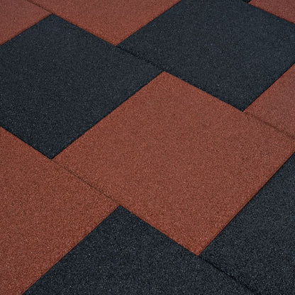Fall Protection Tiles 18 pcs Rubber Black