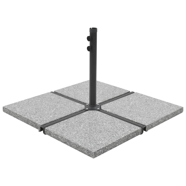  Umbrella Weight Plates 4 pcs Grey Granite Square 100 kg