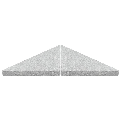Umbrella Weight Plates 4 pcs Grey Granite Triangular 60 kg