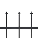 Garden Fence with Spear Top Steel {Black}