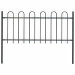 Garden Fence with Hoop Top Steel /Black