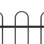 Garden Fence with Hoop Top Steel /Black