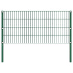 Fence Panel with Posts Iron 1.7 m Green