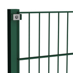 Fence Panel with Posts Iron 1.7 m Green