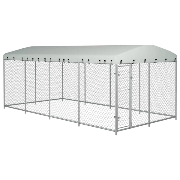  Outdoor Dog Kennel with 'Roof