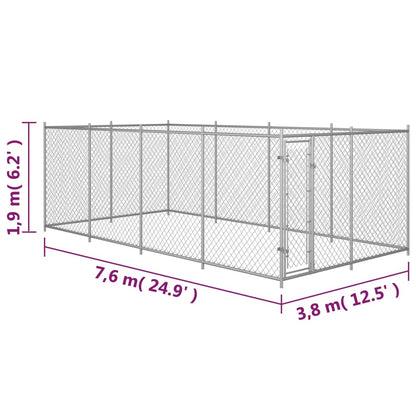 Outdoor Dog Kennel - 7.6×3.8×1.9m