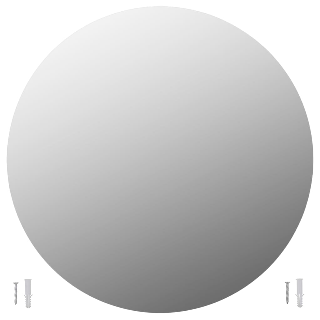 Frameless Mirror Round 80 cm Glass