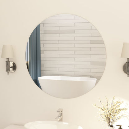 Frameless Mirror Round 80 cm Glass