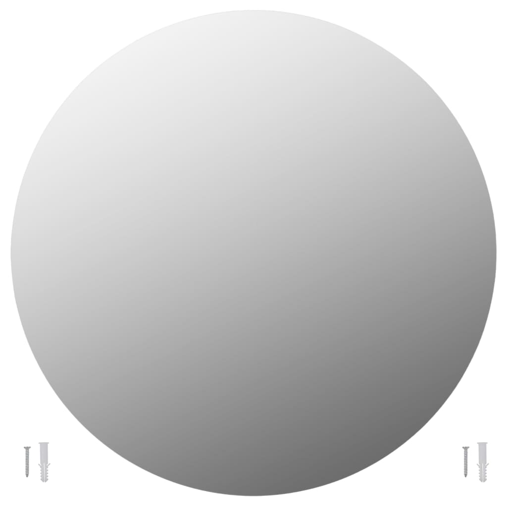 Frameless Mirror Round 90 cm Glass