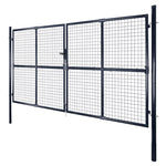Mesh Garden Gate Galvanised Steel Grey