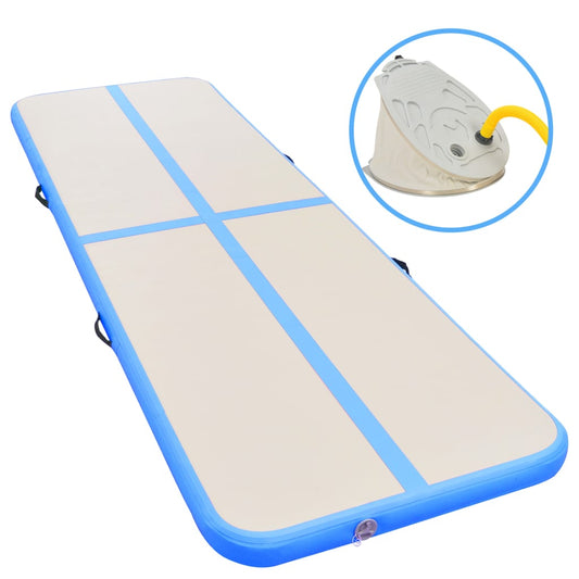 Inflatable Gymnastics Mat with Pump Blue
