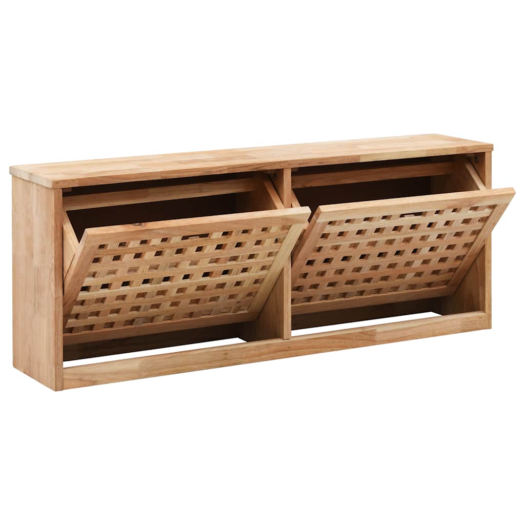Shoe Storage Bench Solid Wood 94x20x38cm