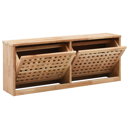 Shoe Storage Bench Solid Wood 94x20x38cm