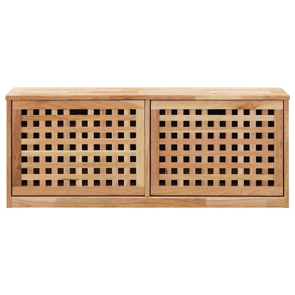 Shoe Storage Bench Solid Wood 94x20x38cm