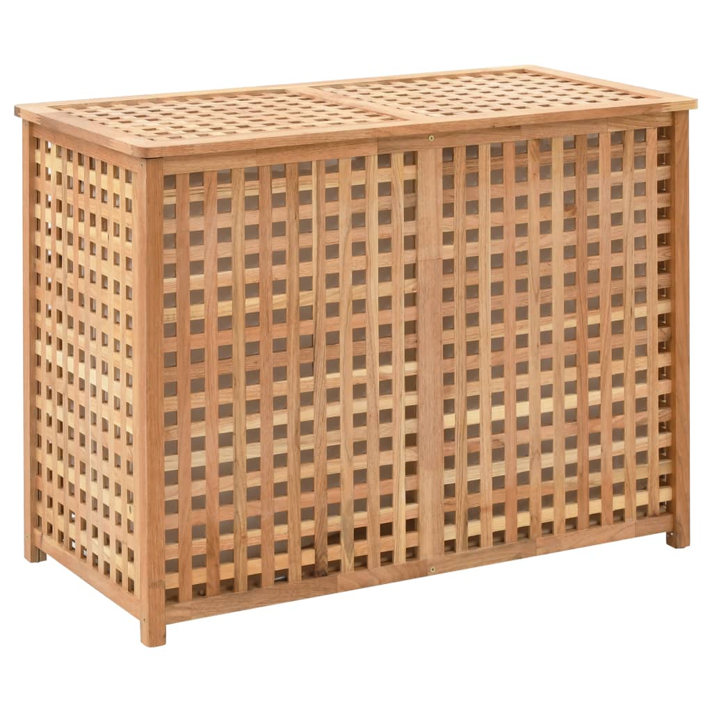 Laundry Bin Solid Wood Natural 87.5x46x67cm