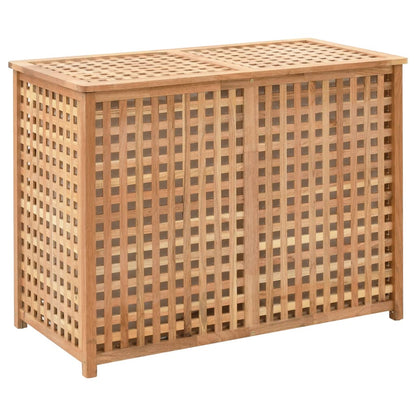 Laundry Bin Solid Wood Natural 87.5x46x67cm