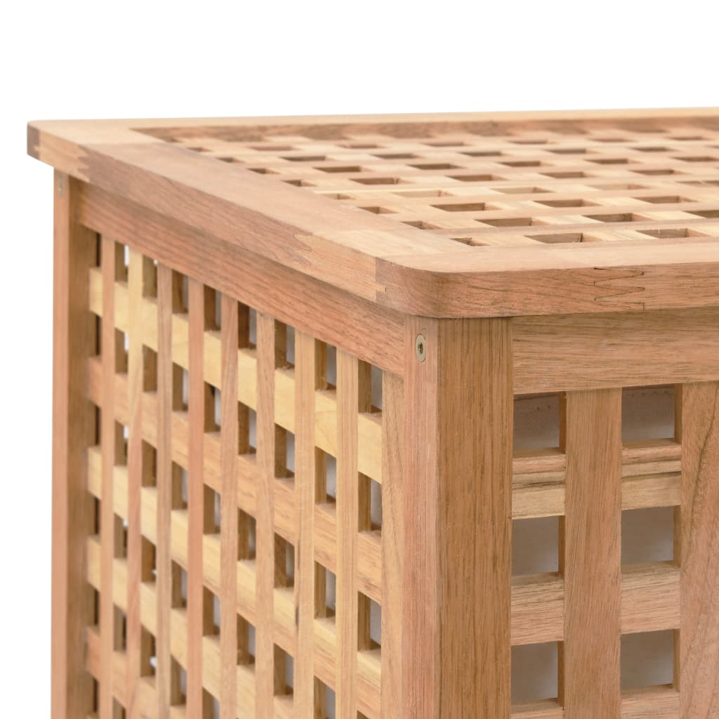 Laundry Bin Solid Wood Natural 87.5x46x67cm