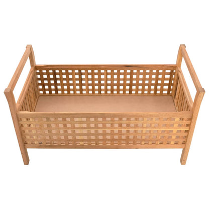 Storage Bench Solid Walnut Wood