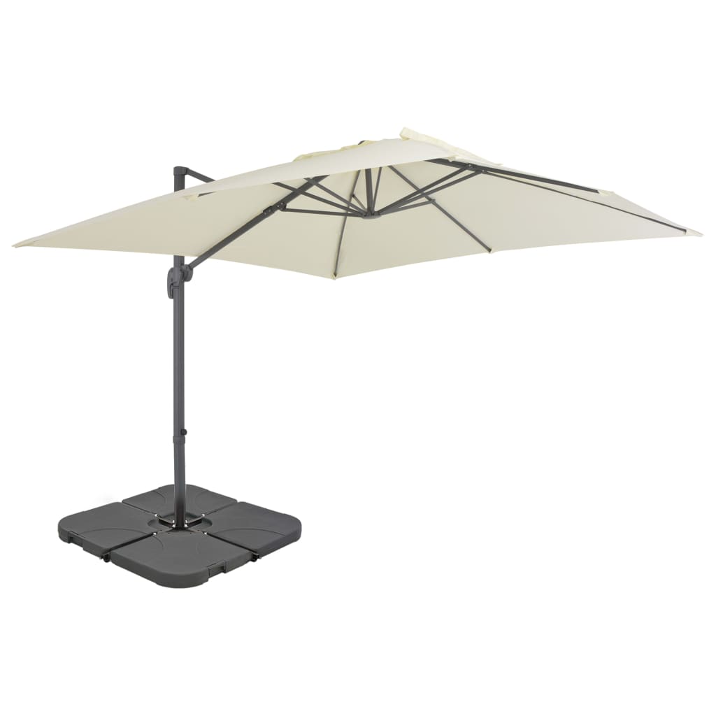 Outdoor Umbrella with Portable Base Sand - 3×3×2.58m