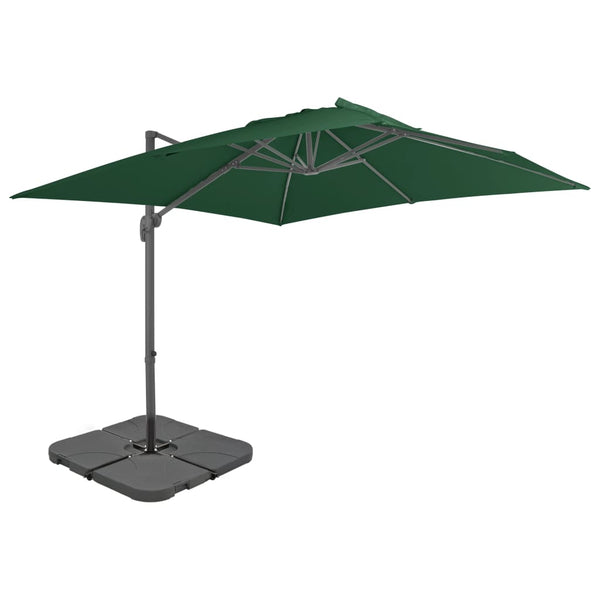  Outdoor Umbrella with Portable Base Green