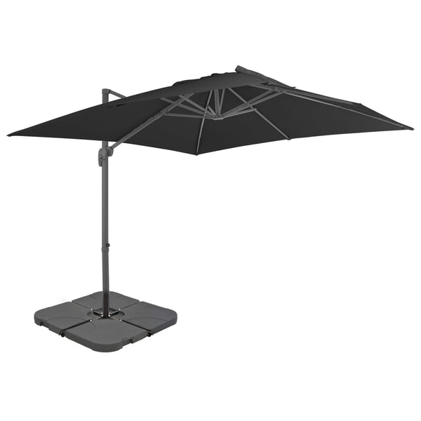  Outdoor Umbrella with Portable Base Anthracite