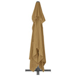 Outdoor Umbrella with Portable Base Taupe