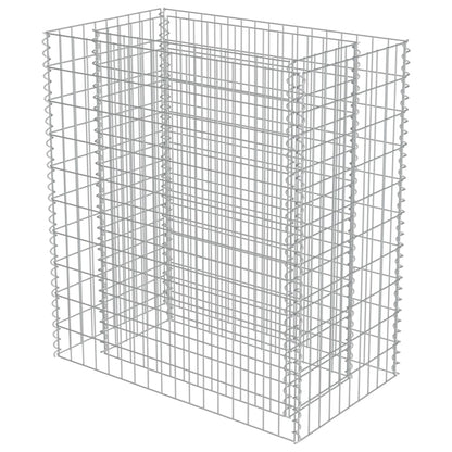 Gabion Planter Galvanised Steel-Colour Silver